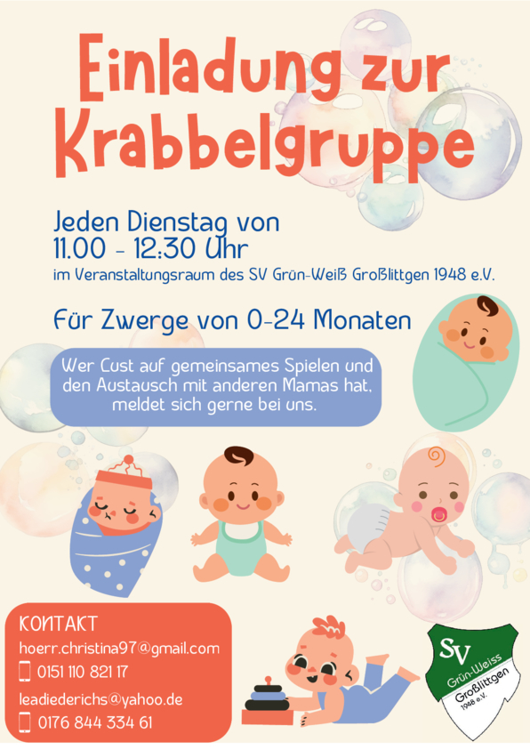 Einladung zur Krabbelgruppe