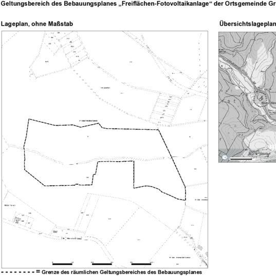 Bebauungsplanes „Freiflächen-Fotovoltaikanlage“
